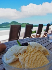 石垣島　海の見えるカフェにて