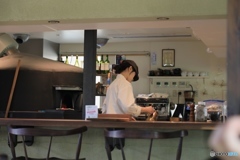 カフェにて