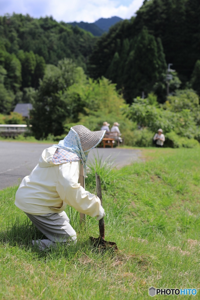 人？ かかし？　奥播磨かかしの里にて