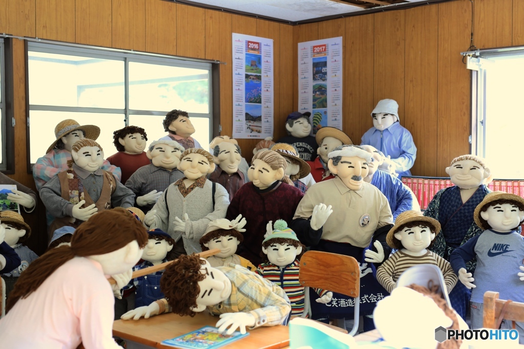 参観日 奥播磨かかしの里にて