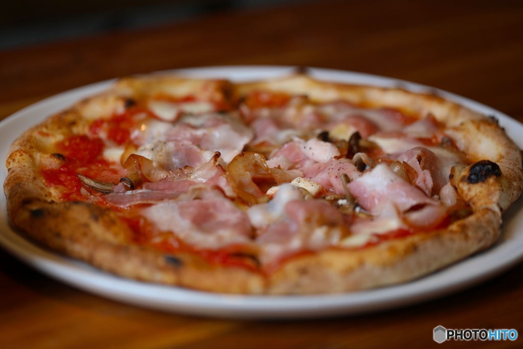 きのことベーコンピザ