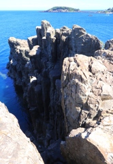 東尋坊にて