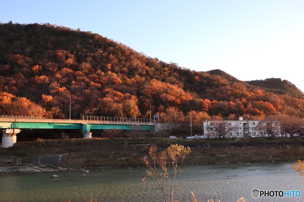 故郷秋色　向山を望む