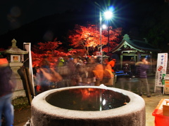 夜の大山寺境内