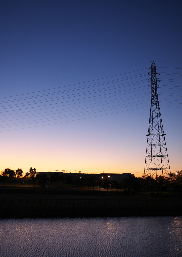 コロコロパークの夕景