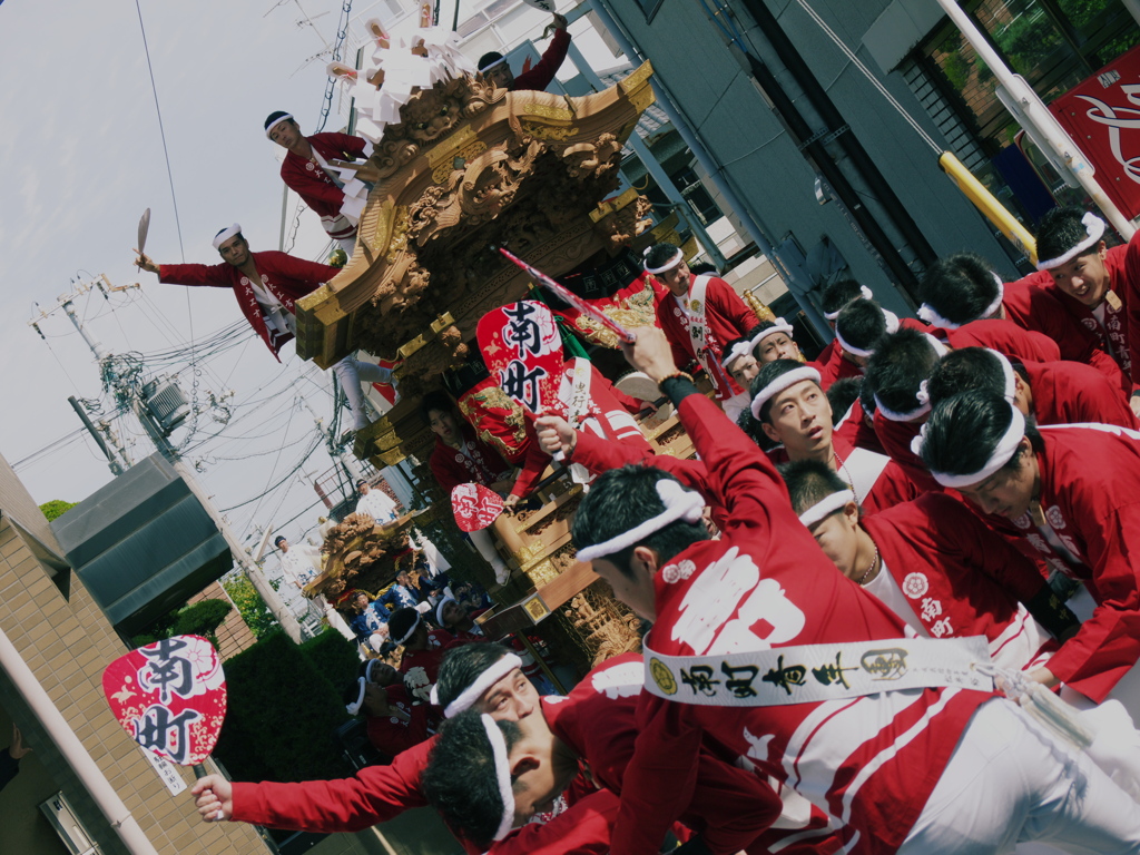 古市だんじり祭り2012-1　「力を溜めて」