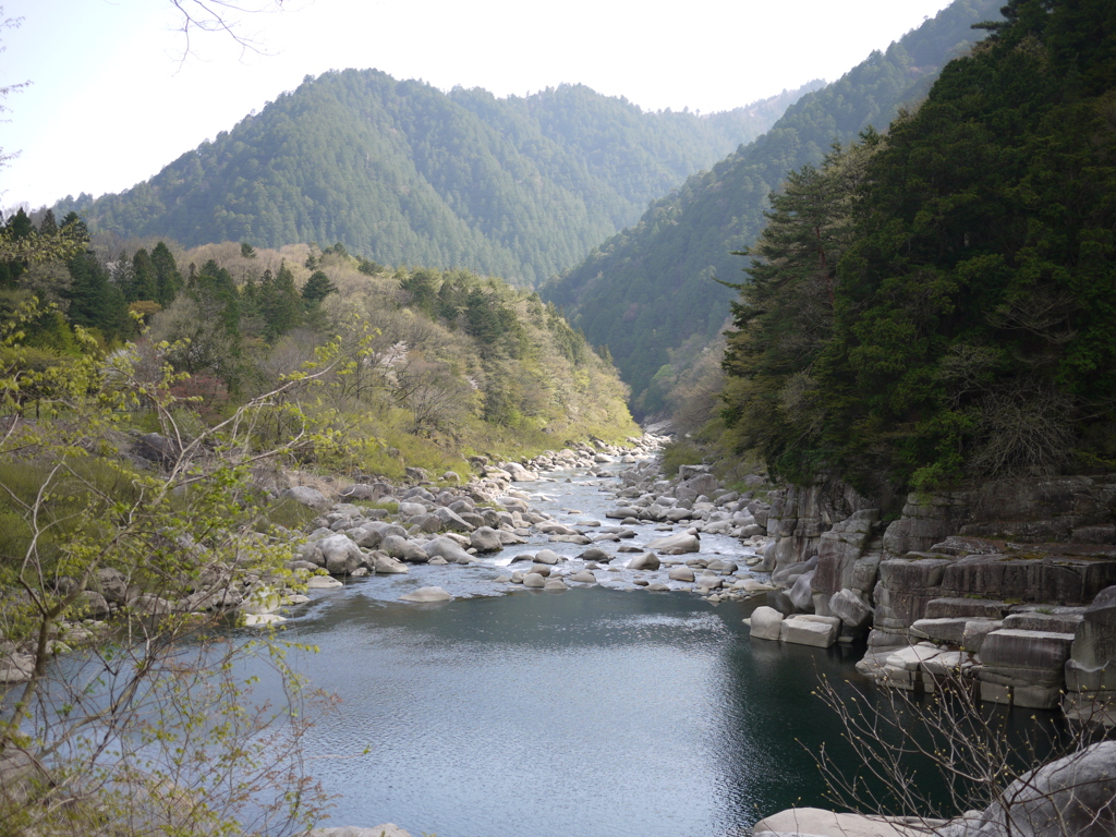 寝覚の床からの景色