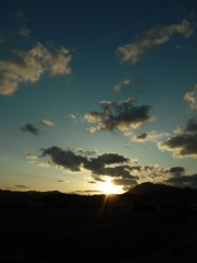 夕日