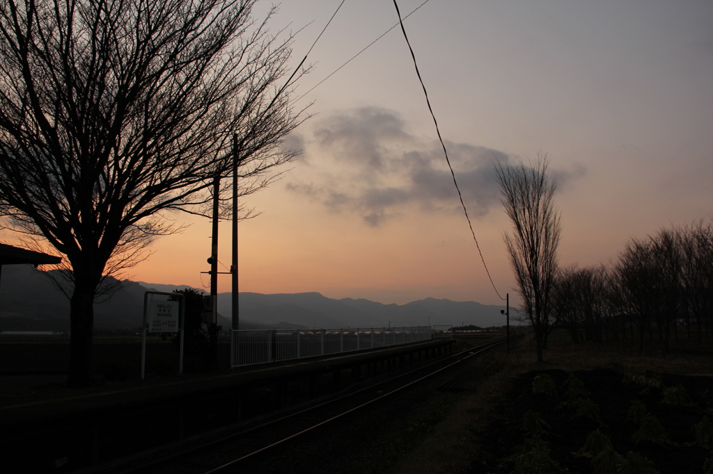 見晴台での夕刻