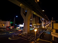 夜間の名古屋高速都心環状線