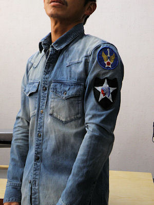 【+8 PARIS ROCK 】Denim Western Shirts "WA