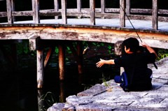 釣り少年