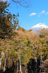 白糸の滝と富士山