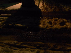 雪の日の、足下の図形