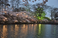夕暮れの高田城