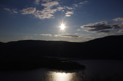 Hudson River with Setting Sun