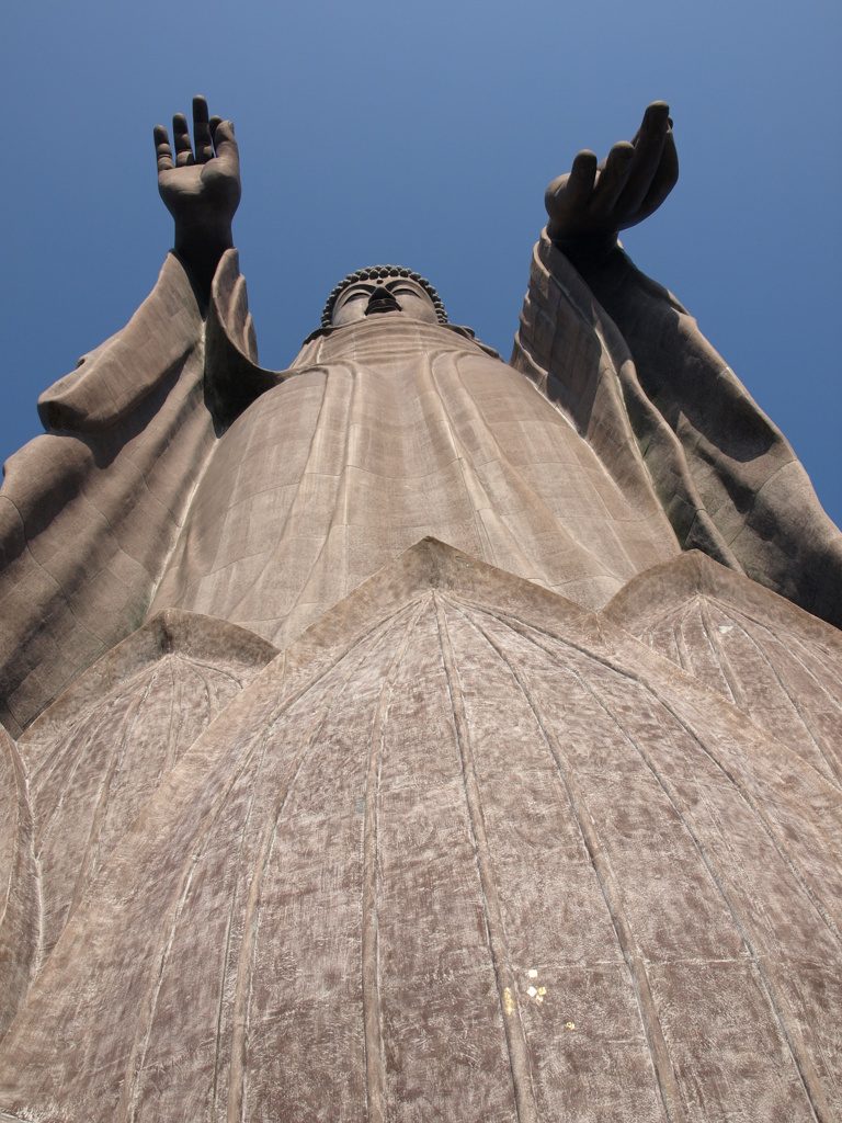 下から見上げる大仏さん
