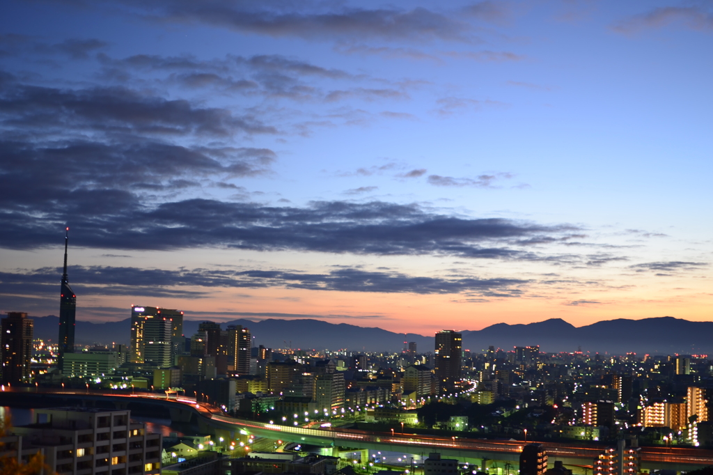 福岡の夜明け_1