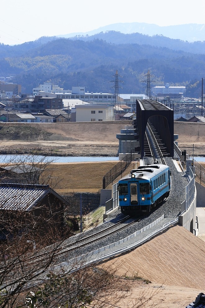 円山川橋梁これまた俯瞰