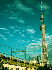 スカイツリーと線路