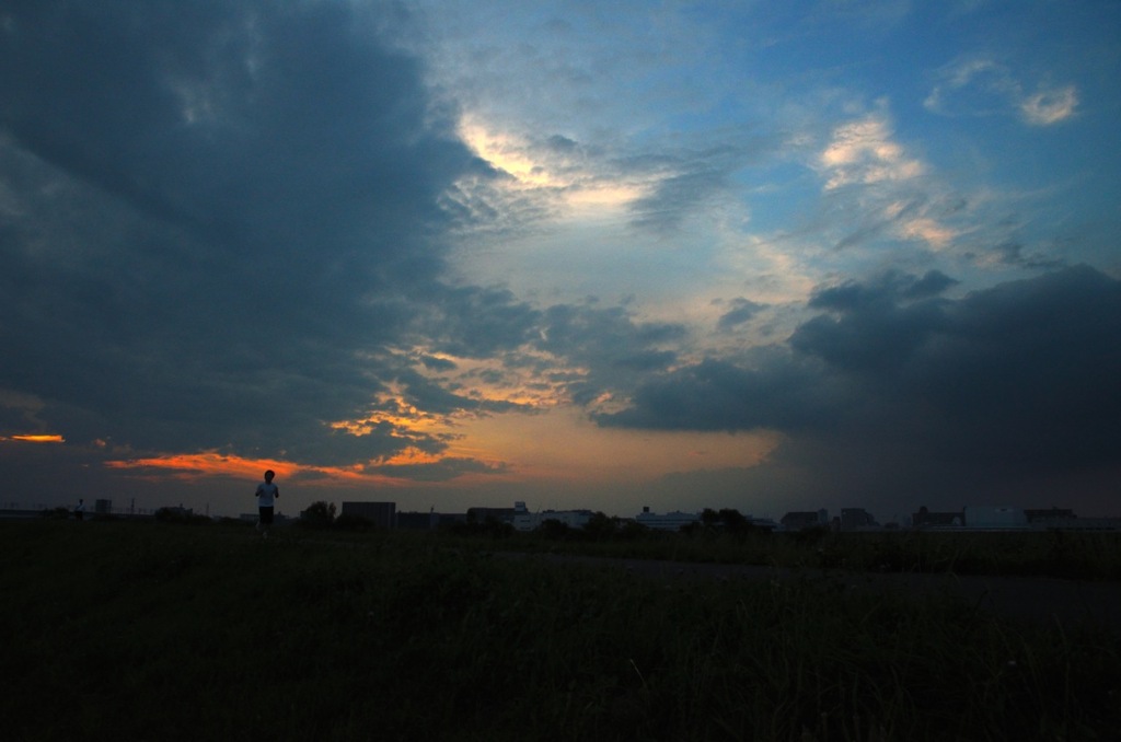 sunset of riverside