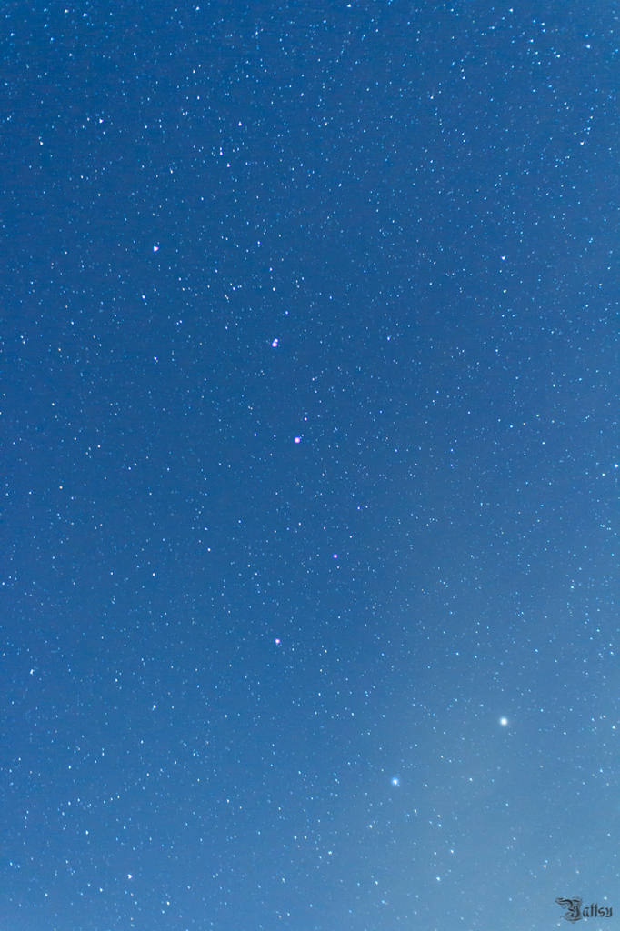 秋保大滝からの星空（北斗七星