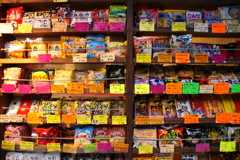 即席ラーメンがずらーり