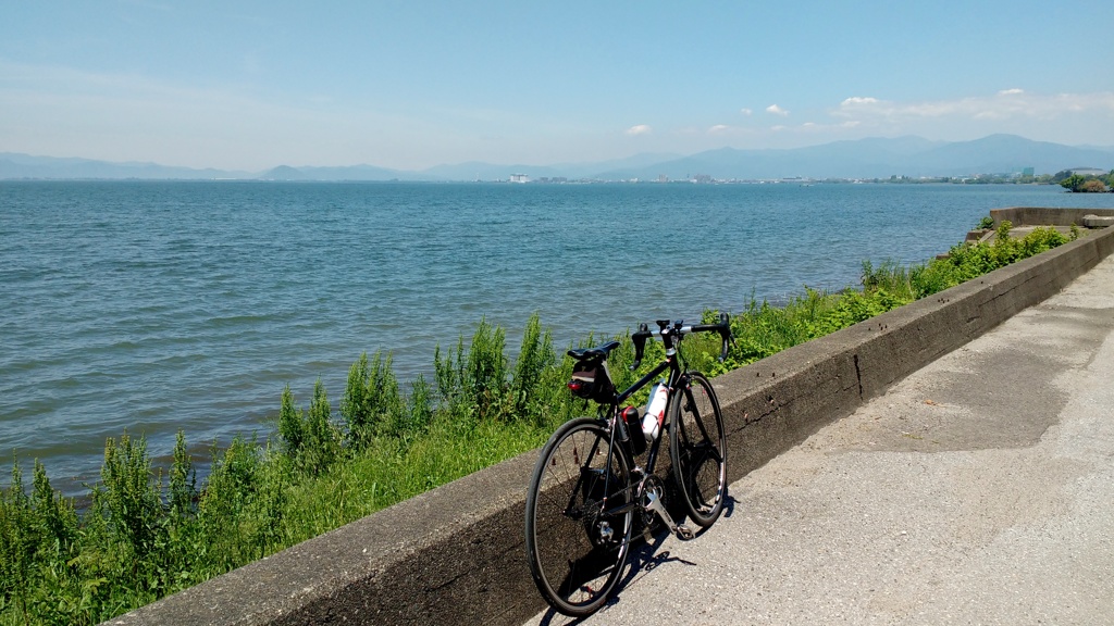 海だ～！いいえ、琵琶湖です