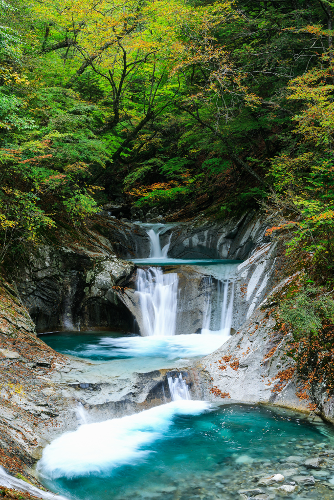 滝粧う