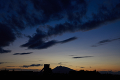 岩木山の夕暮れ