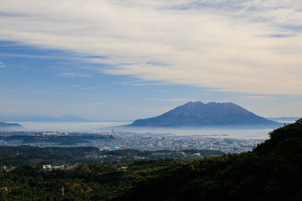 桜島と共に