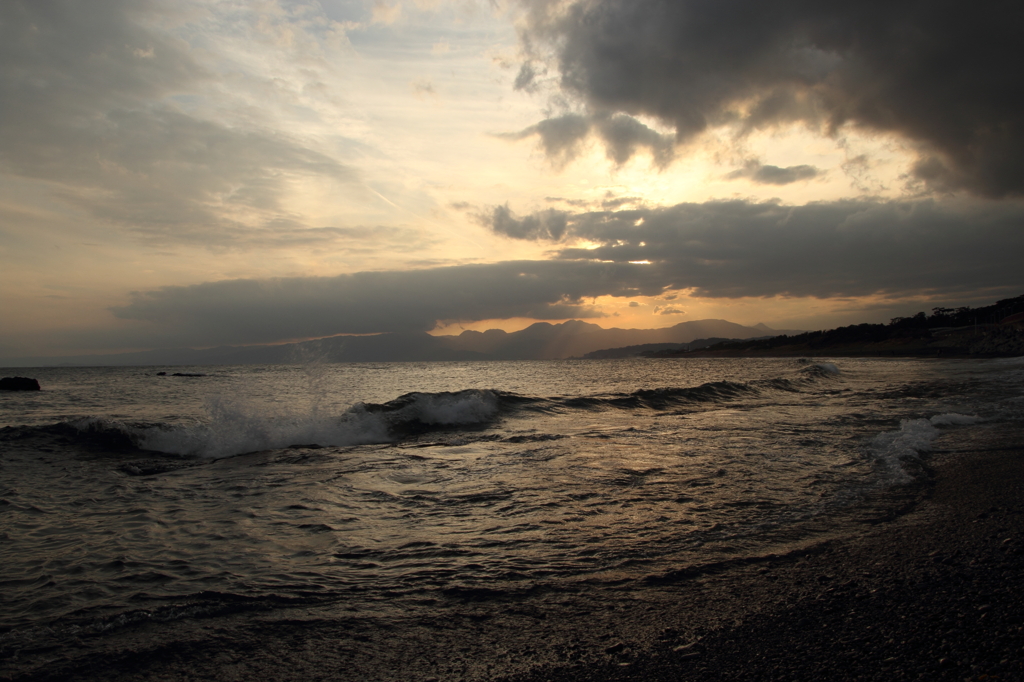 こゆるぎの浜・夕景