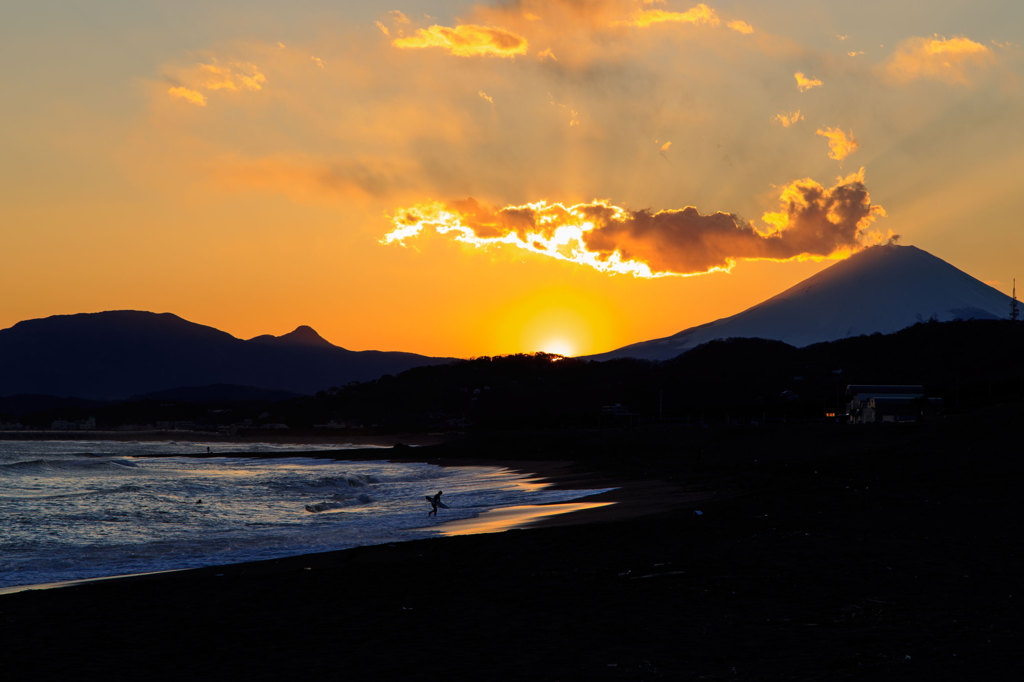 平塚海岸の夕景　Ⅰ