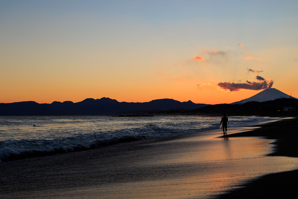 平塚海岸の夕景　Ⅱ