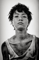 black-and-white Ilford film retouch