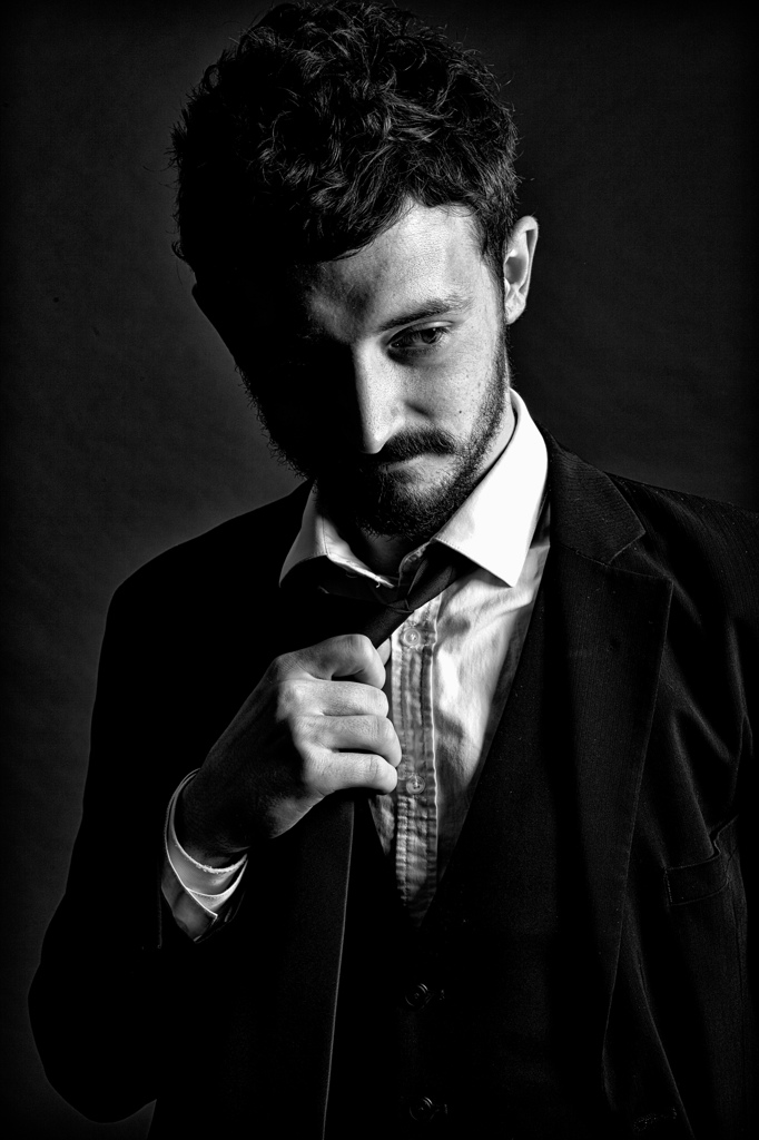 black and white