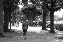 公園で