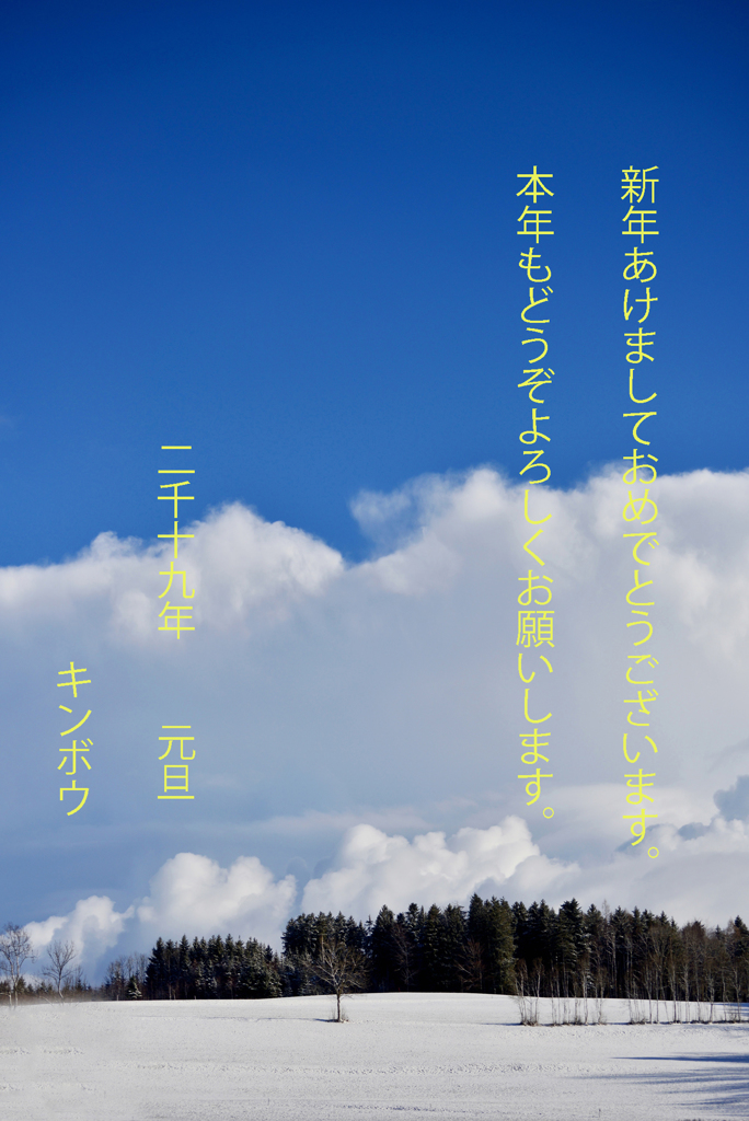 もう直ぐ新年。