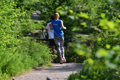 一緒にジョギング