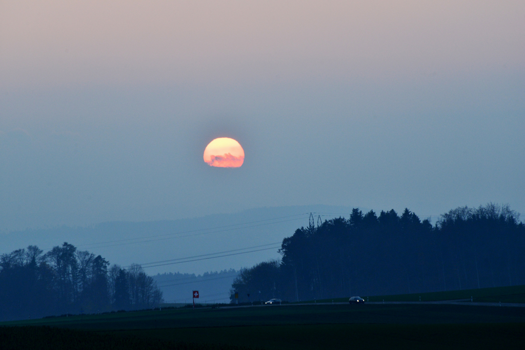 夕日
