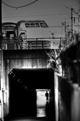 Under the train