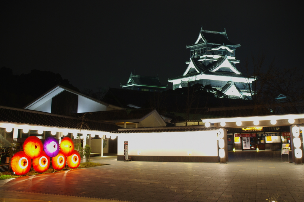 城彩苑と熊本城