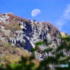 石鎚山と月
