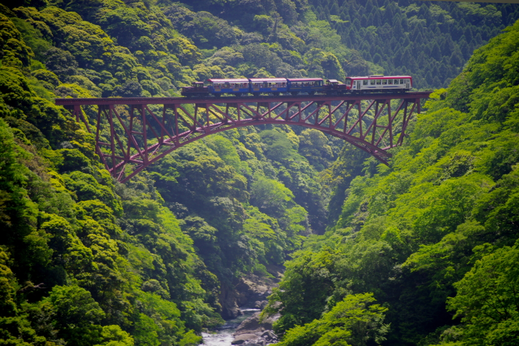 南阿蘇鉄道のトロッコ列車