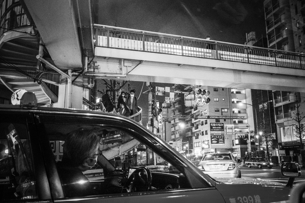 At the crossing