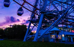 Under the Ferris wheel