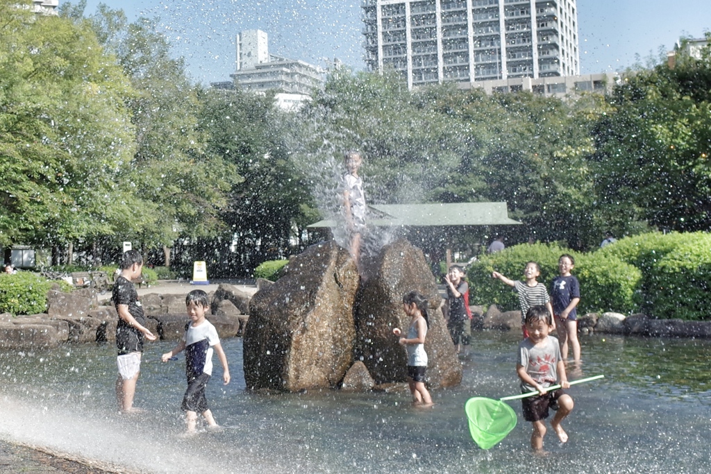 Water play in late summer