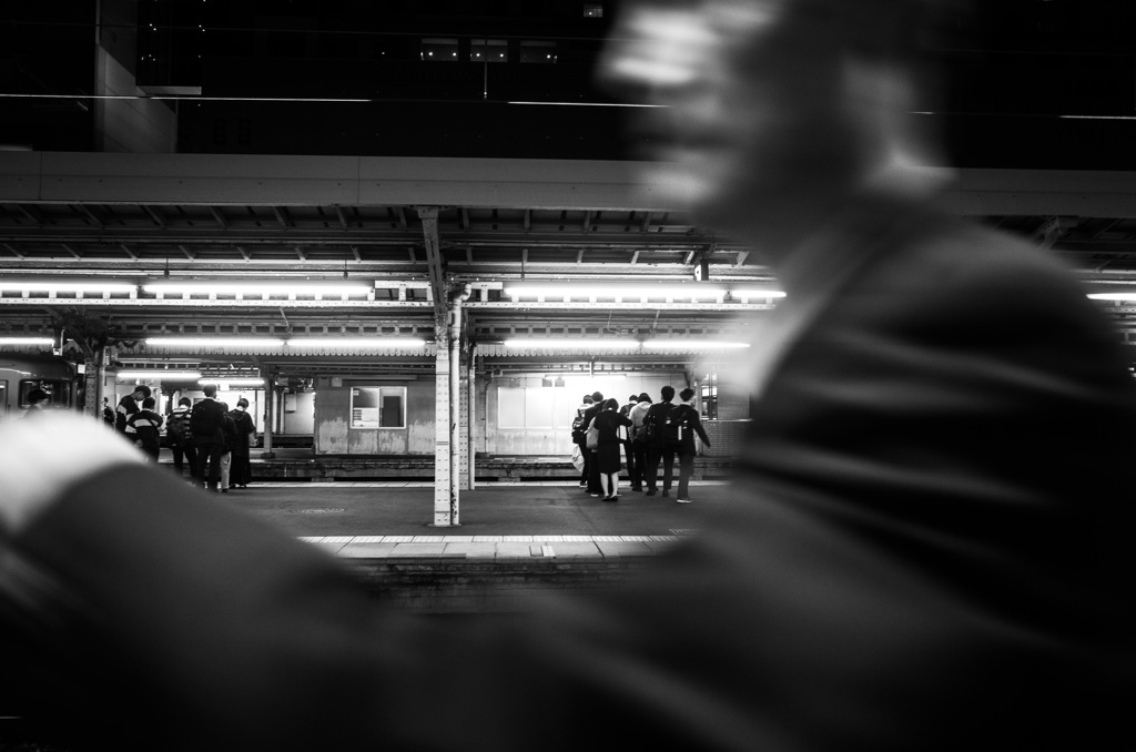 On the platform 