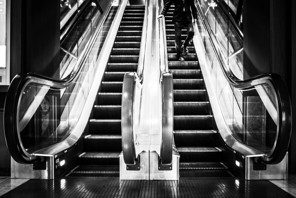 On the escalator