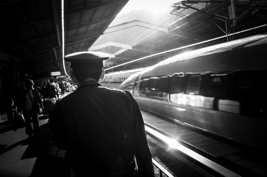 On the platform
